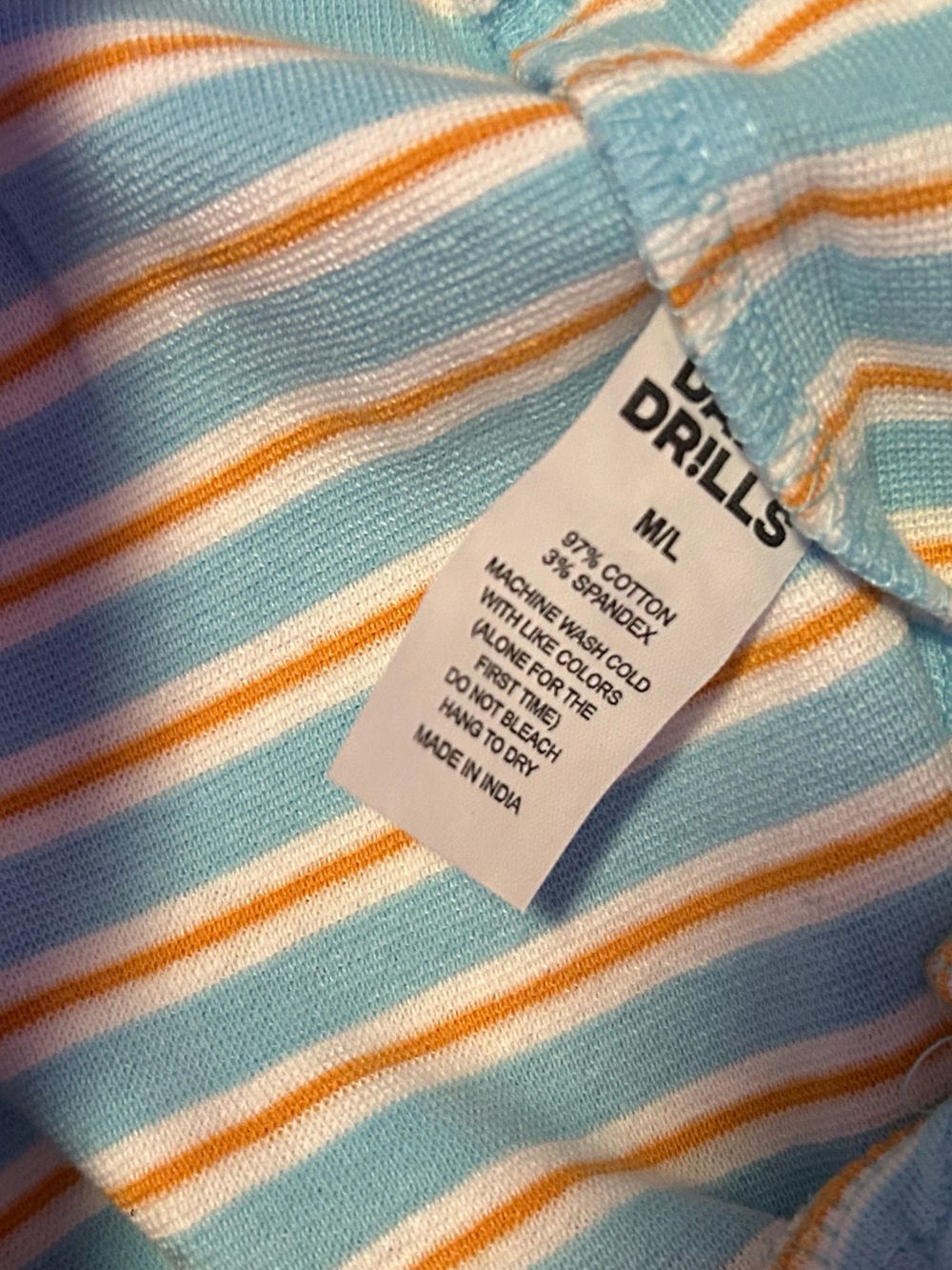 Daily Drills Striped Cotton Shorts - Bondi Stripe Size M/L NWT - Picture 7 of 9